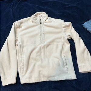 Loose Microfleece Half-Zip Sweatshirt